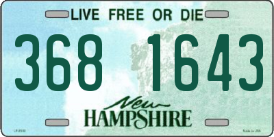 NH license plate 3681643
