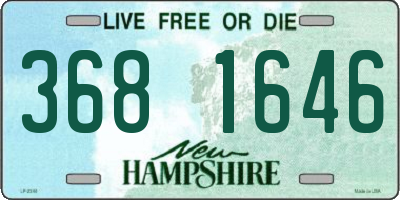 NH license plate 3681646
