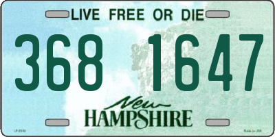NH license plate 3681647