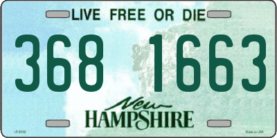 NH license plate 3681663