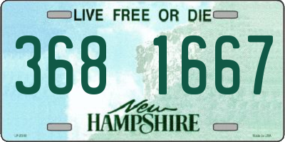 NH license plate 3681667