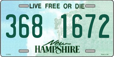 NH license plate 3681672