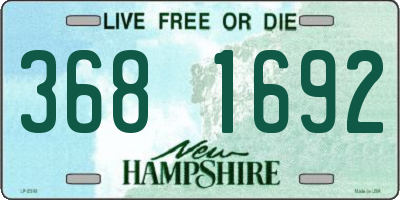 NH license plate 3681692