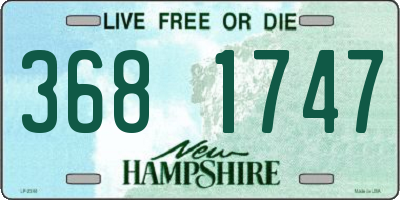 NH license plate 3681747