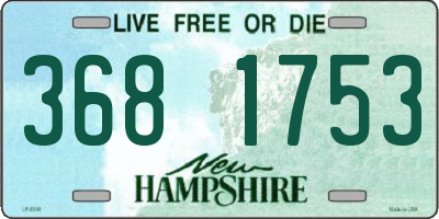 NH license plate 3681753