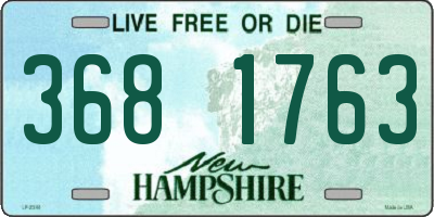 NH license plate 3681763