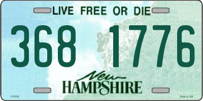 NH license plate 3681776