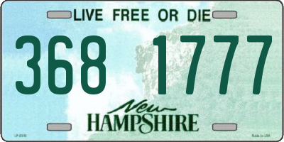 NH license plate 3681777