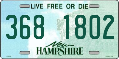 NH license plate 3681802