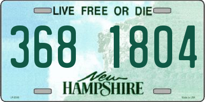 NH license plate 3681804