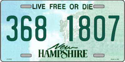 NH license plate 3681807