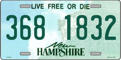 NH license plate 3681832