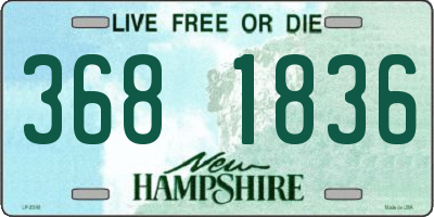 NH license plate 3681836