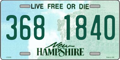 NH license plate 3681840
