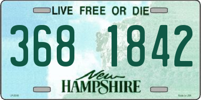 NH license plate 3681842