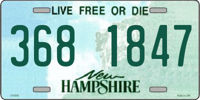 NH license plate 3681847