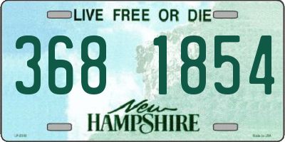 NH license plate 3681854
