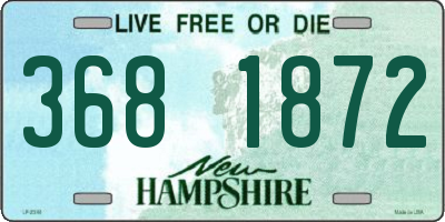 NH license plate 3681872