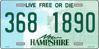 NH license plate 3681890