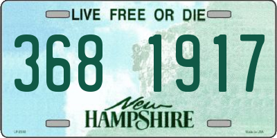 NH license plate 3681917