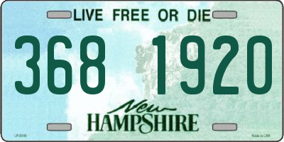 NH license plate 3681920
