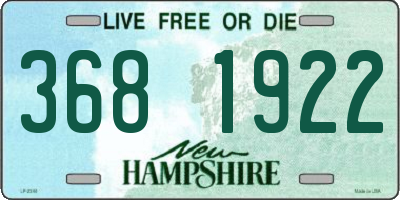 NH license plate 3681922