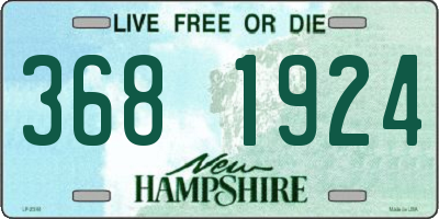 NH license plate 3681924