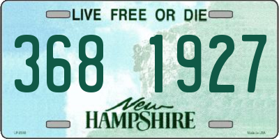 NH license plate 3681927