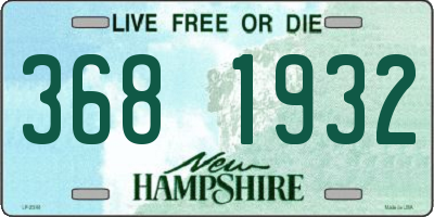 NH license plate 3681932