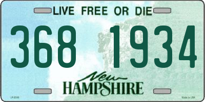 NH license plate 3681934