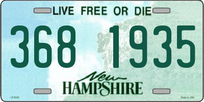 NH license plate 3681935
