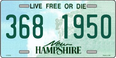 NH license plate 3681950