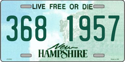 NH license plate 3681957