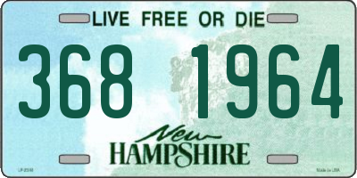 NH license plate 3681964