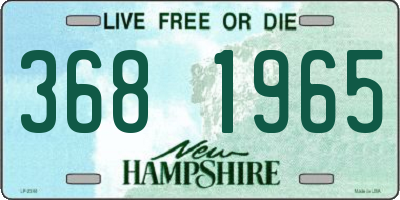 NH license plate 3681965