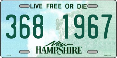NH license plate 3681967