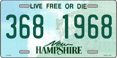 NH license plate 3681968