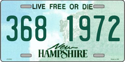 NH license plate 3681972