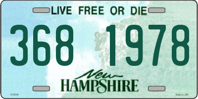 NH license plate 3681978