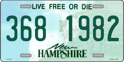 NH license plate 3681982