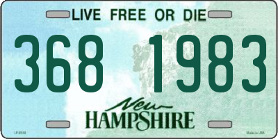 NH license plate 3681983