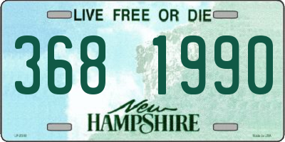 NH license plate 3681990