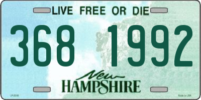NH license plate 3681992