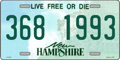 NH license plate 3681993