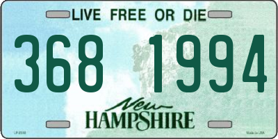 NH license plate 3681994