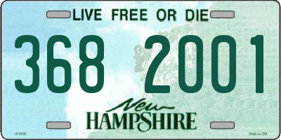 NH license plate 3682001
