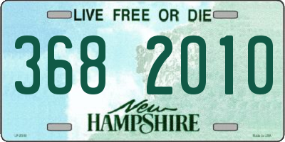 NH license plate 3682010