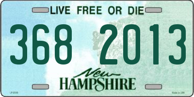 NH license plate 3682013