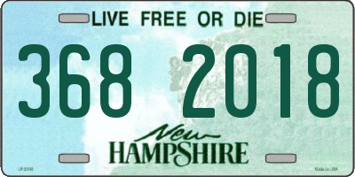 NH license plate 3682018