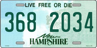 NH license plate 3682034